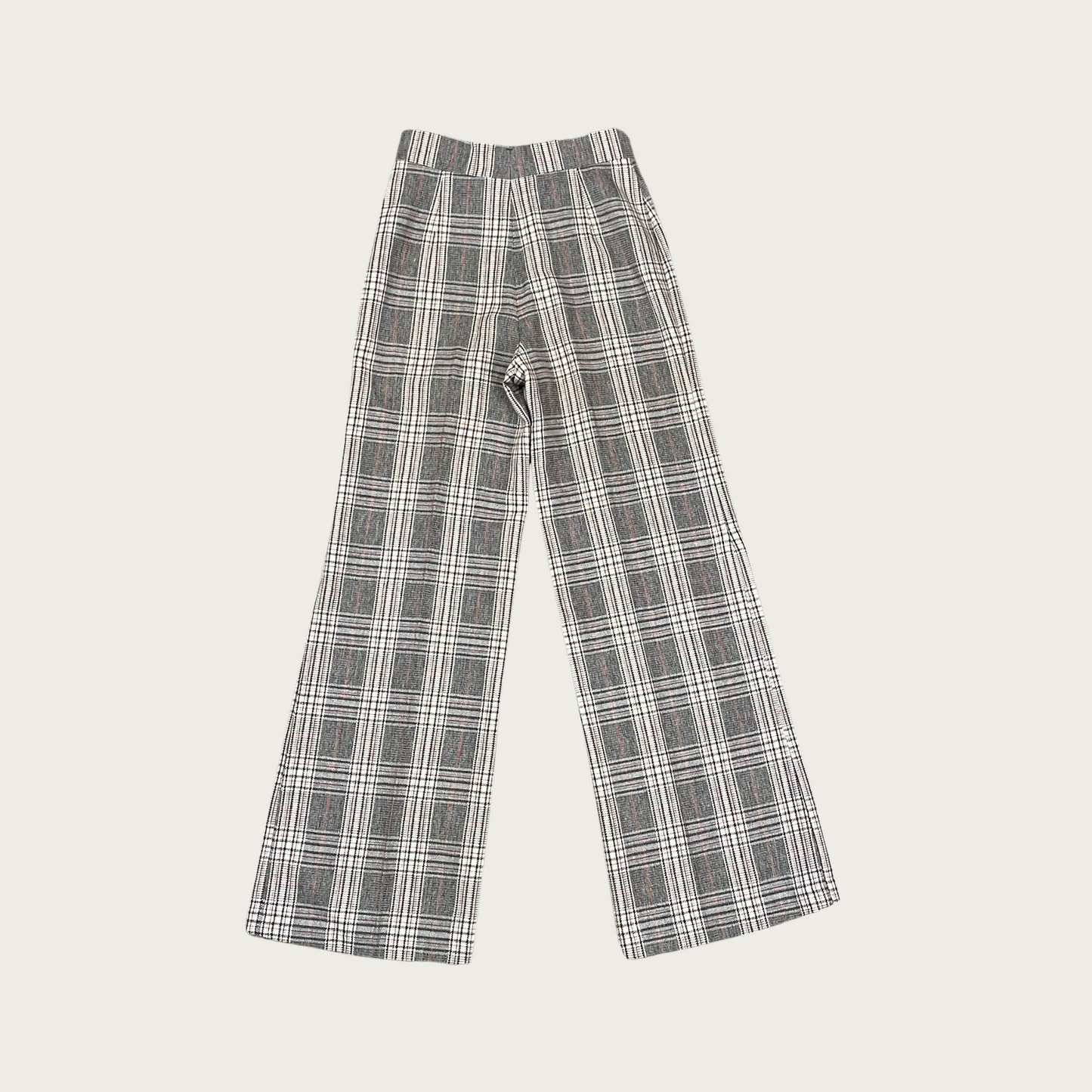 (S) 70s Plaid Wool Matching Pants Set