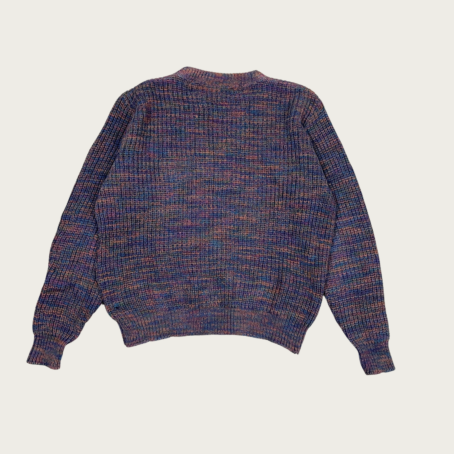 (L) Marled Knit Crewneck Sweater