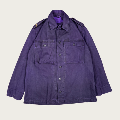 (L) 1960s Dutch Overdyed Indigo Military Shirt