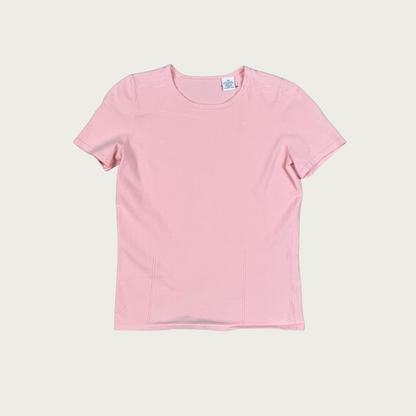 (XS) 90s/Y2K Pink Knit Baby Tee