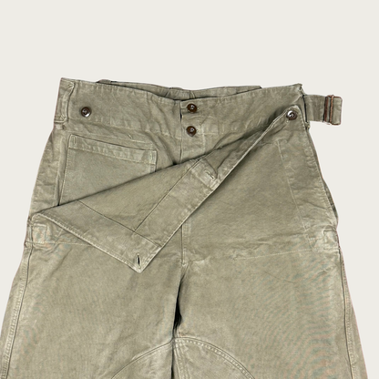 (Up to 34") 1950s French Military Stone Washed Motorcycle Pants