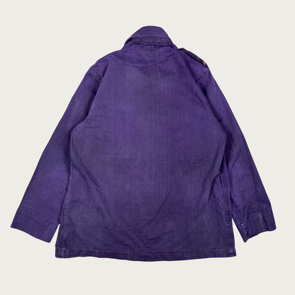 (L) 1960s Dutch Overdyed Indigo Military Shirt