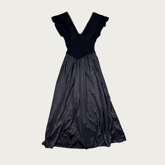 (XS/S) Cinema Etoile Black Lace Midi Slip Dress