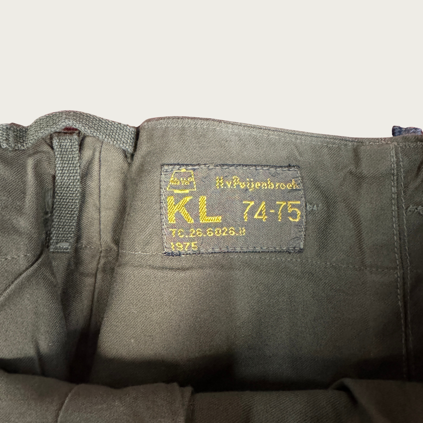 (25"-30") 1950s Dutch Military Field Pants