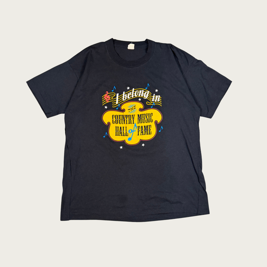 (XL) 70s/80s "I Belong In The Country Music Hall of Fame" Tee