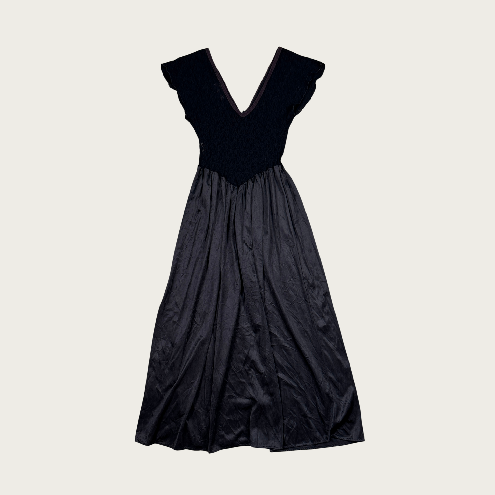(XS/S) Cinema Etoile Black Lace Midi Slip Dress (XS/S) Cinema Etoile Black Lace Midi Slip Dress