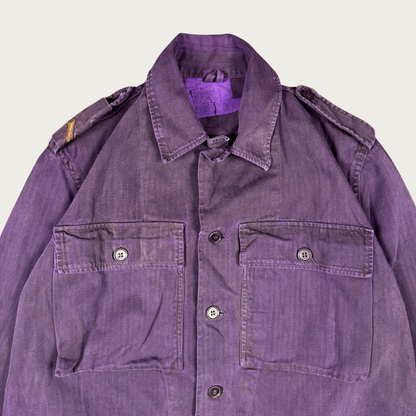 (L) 1960s Dutch Overdyed Indigo Military Shirt