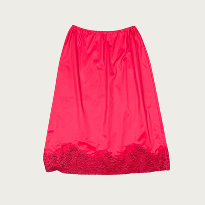 (XS/S) 60s/70s Hot Pink Slip Skirt