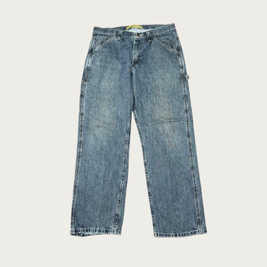 (33x30") 90s/Y2K Lee Medium Wash Carpenter Jeans