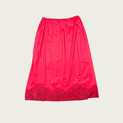 (XS/S) 60s/70s Hot Pink Slip Skirt