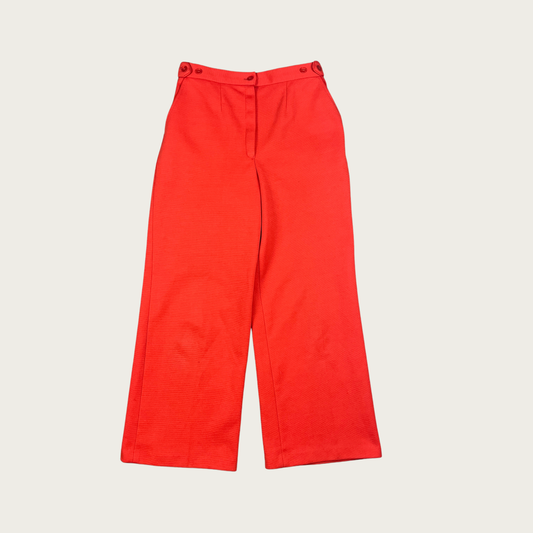 (27") 70s Red Wide Leg Bell Bottoms