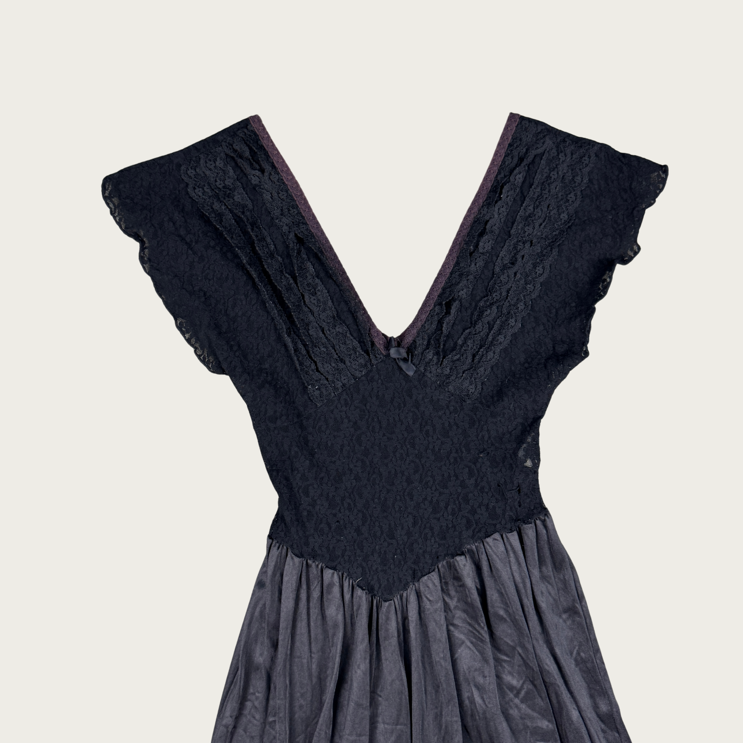 (XS/S) Cinema Etoile Black Lace Midi Slip Dress