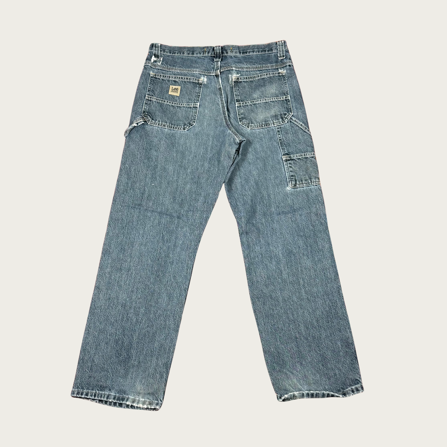 (33x30") 90s/Y2K Lee Medium Wash Carpenter Jeans