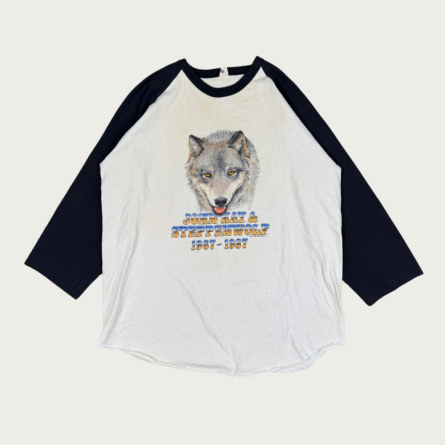 (L/XL) 80s John Kay & Steppenwolf Raglan Tee