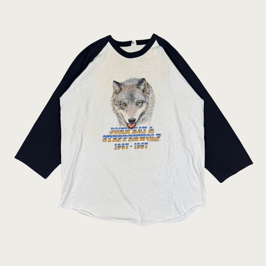 (L/XL) 80s John Kay & Steppenwolf Raglan Tee