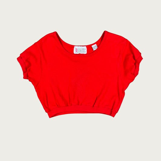 (M/L) 80s/90s Red Crop Top
