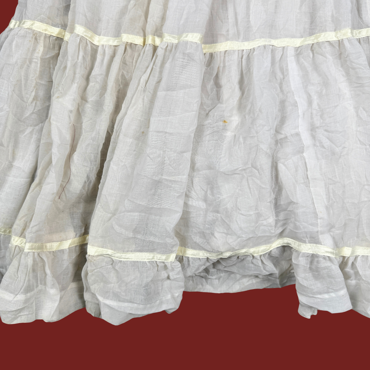 (S) 70s Gunne Sax White Prairie Maxi Dress