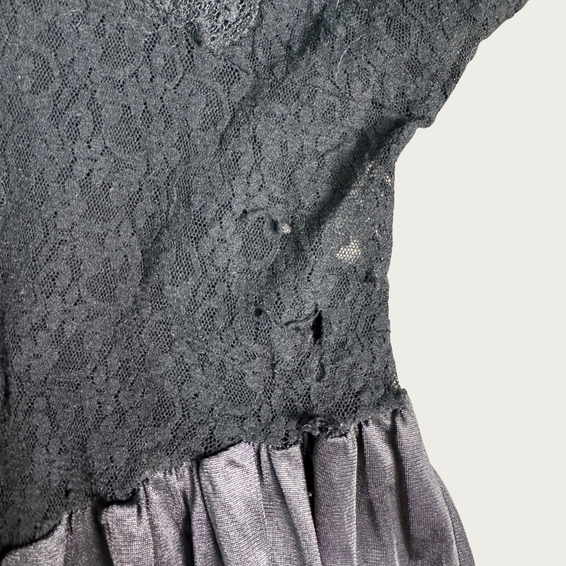 (XS/S) Cinema Etoile Black Lace Midi Slip Dress (XS/S) Cinema Etoile Black Lace Midi Slip Dress