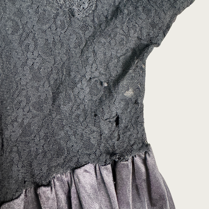 (XS/S) Cinema Etoile Black Lace Midi Slip Dress