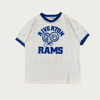 (M) 70s/80s Riverton Rams Ringer Tee