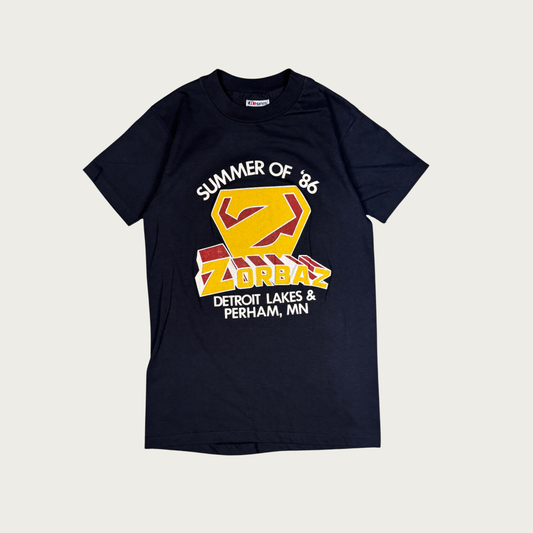 (S) 1986 Zorbaz Detroit Lakes & Perham, Minnesota Tee