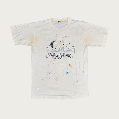 (S/M) 70s/80s Painted New York Skyline Tee
