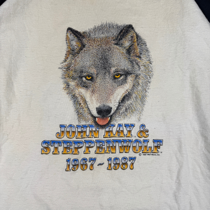 (L/XL) 80s John Kay & Steppenwolf Raglan Tee