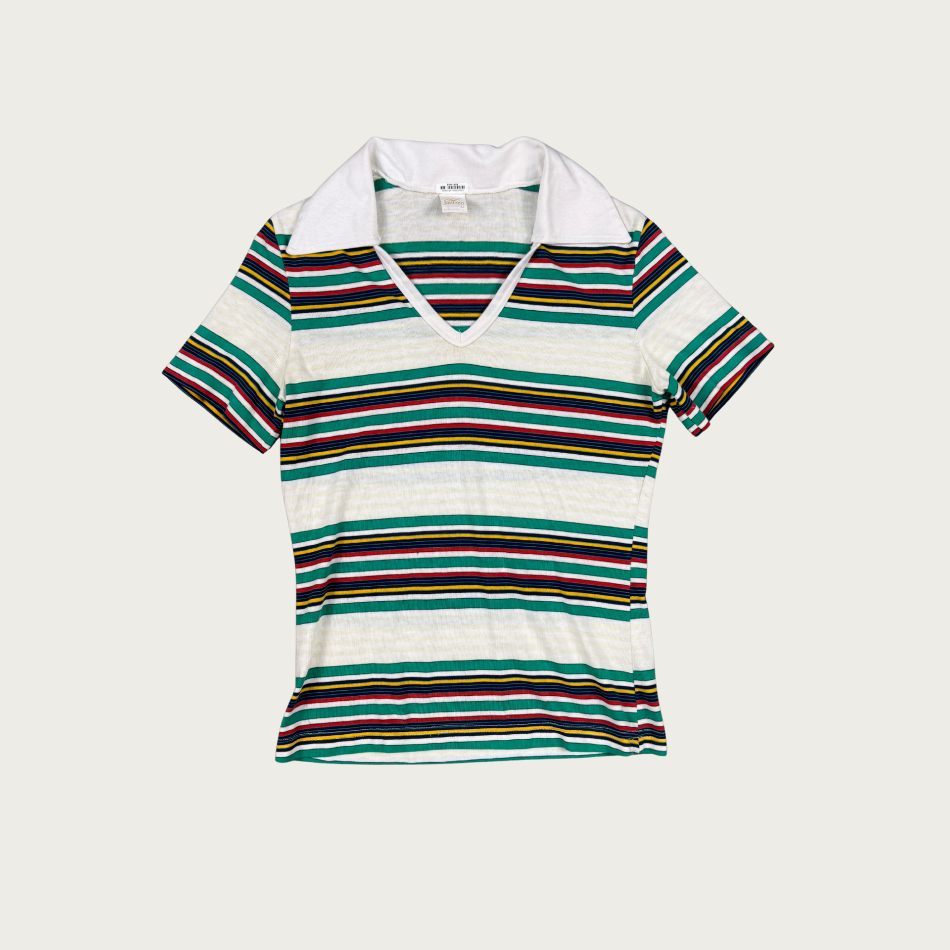 【KOOLOSET】Molly Stripe Collar Tee size? - Featuring a seductive black and white portrait at