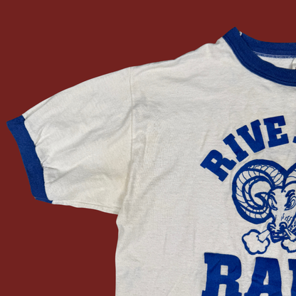 (M) 70s/80s Riverton Rams Ringer Tee