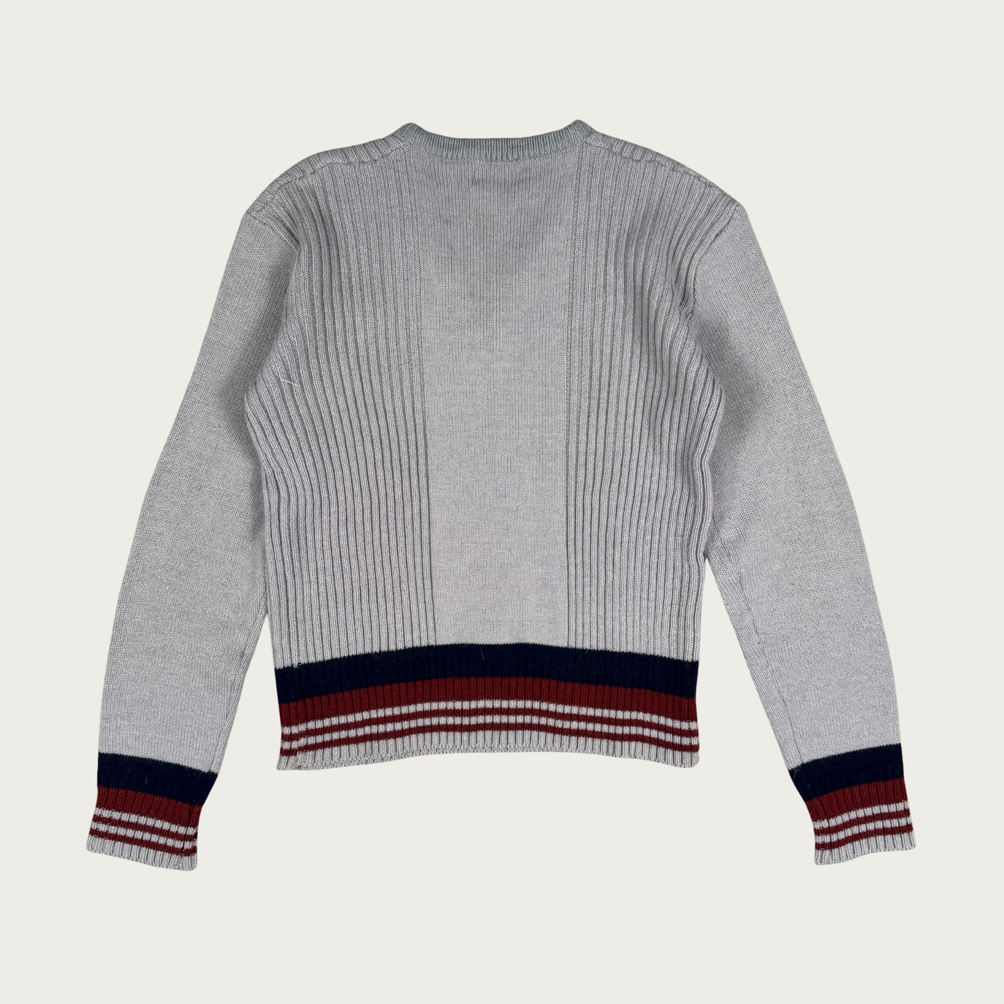 (M/L) 80s/90s Gray V Neck Sweater