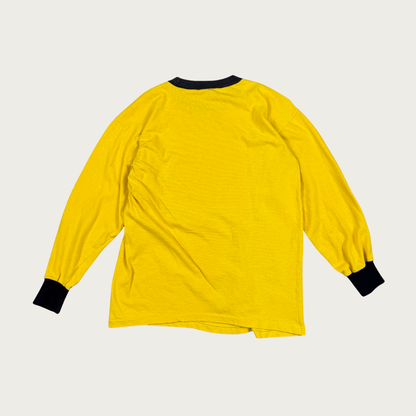 (M) Yellow/Navy Long Sleeve Ringer Tee