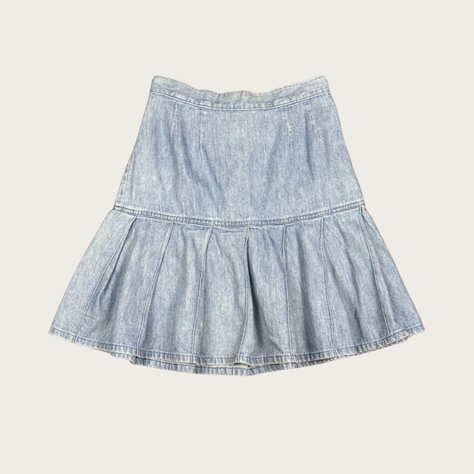 (28") 90s Calvin Klein Sport Denim Midi Skirt