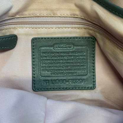 Y2K Coach Soho Gray/Green Pleated Shoulder Bag
