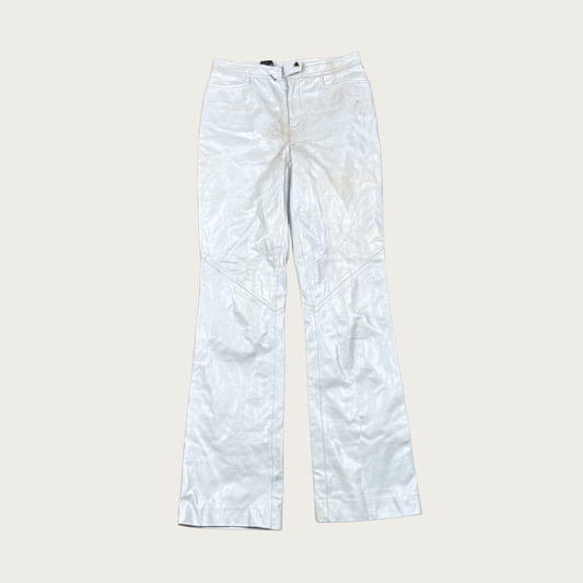 (28") 90s Ralph Lauren Light Blue Leather Pants