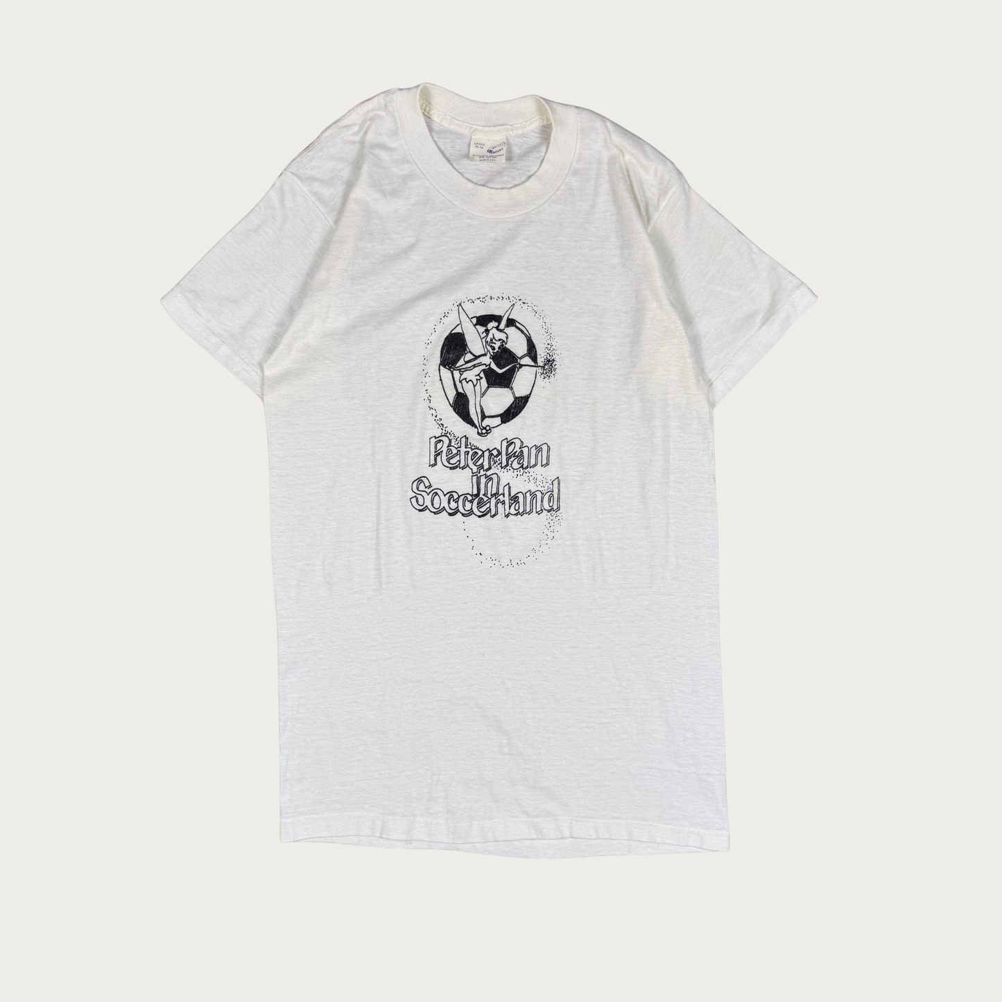 (M) 70s/80s "Peter Pan in Soccerland" Tinkerbell Tee