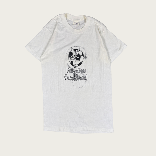 (M) 70s/80s "Peter Pan in Soccerland" Tinkerbell Tee