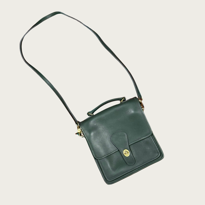 Vintage Coach Green Station Bag