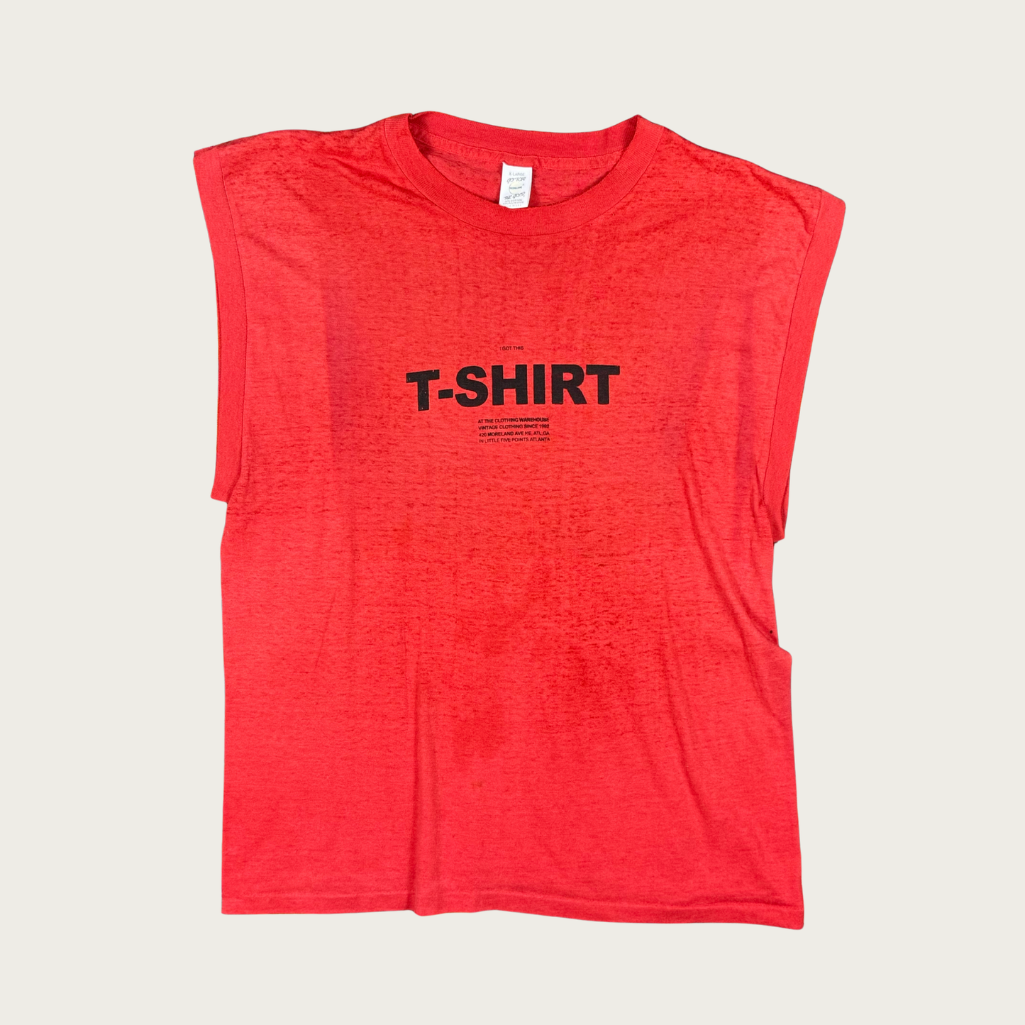 (XL) TCW Red Screen Printed Vintage Muscle Tee