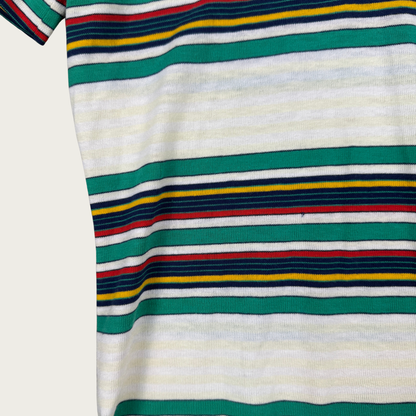 (M) 80s/90s Striped Collared Tee