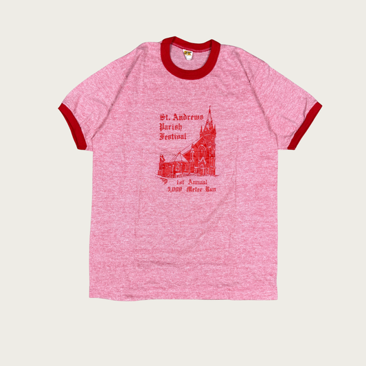 (M) 70s/80s St. Andrews Parish Festival Ringer Tee