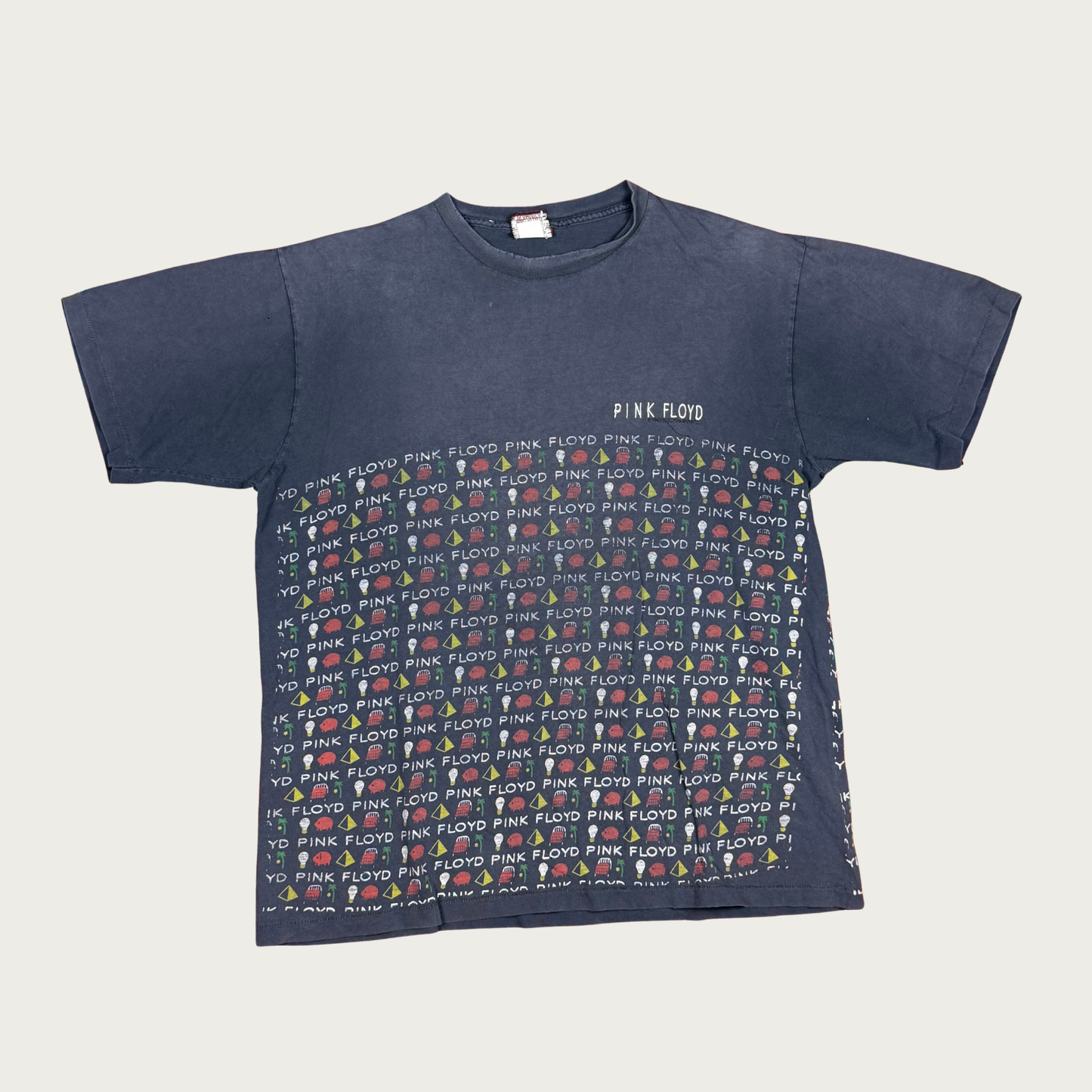 (XL) 1992 Pink Floyd All Over Print Distressed Tee