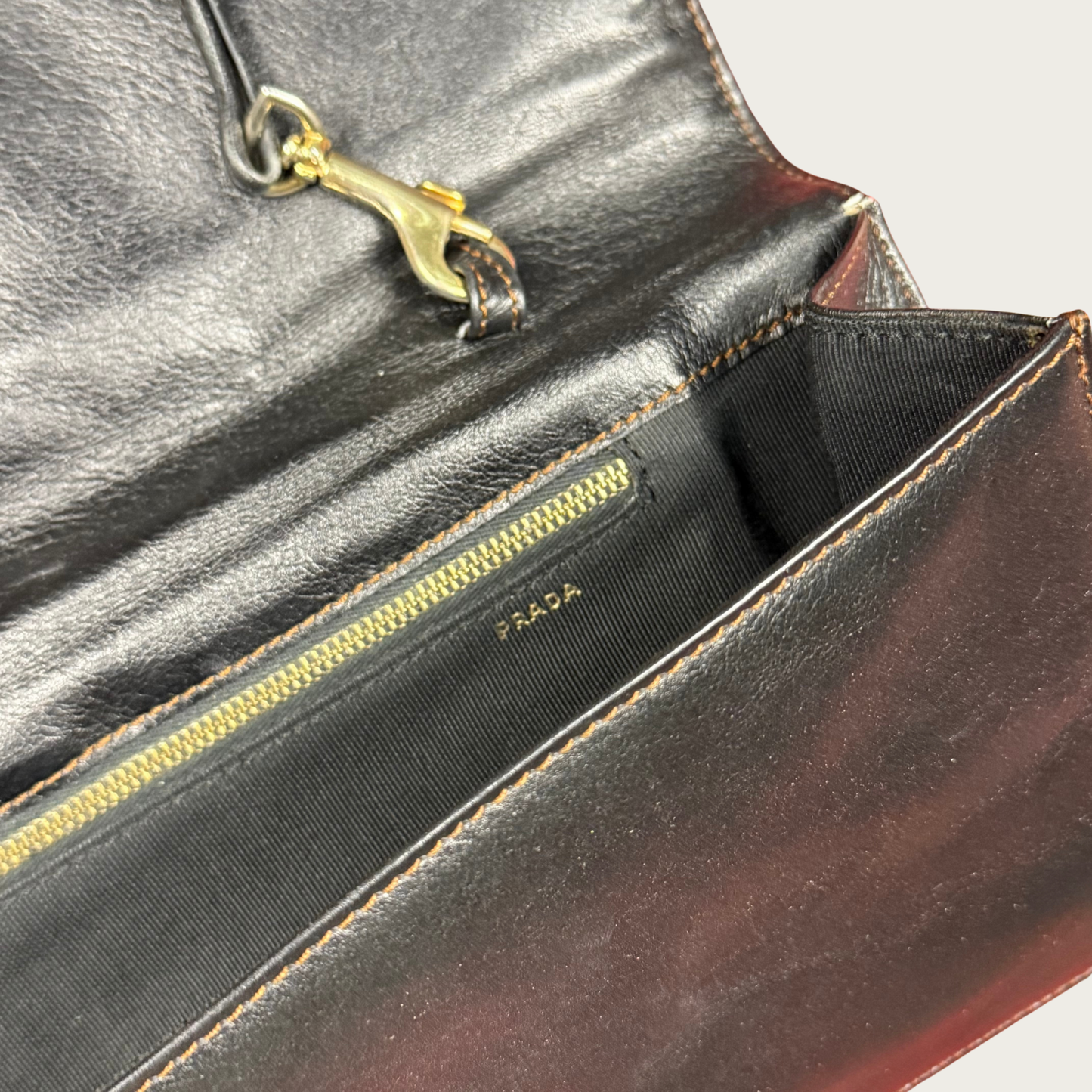 Black Leather Shoulder Bag/Clutch