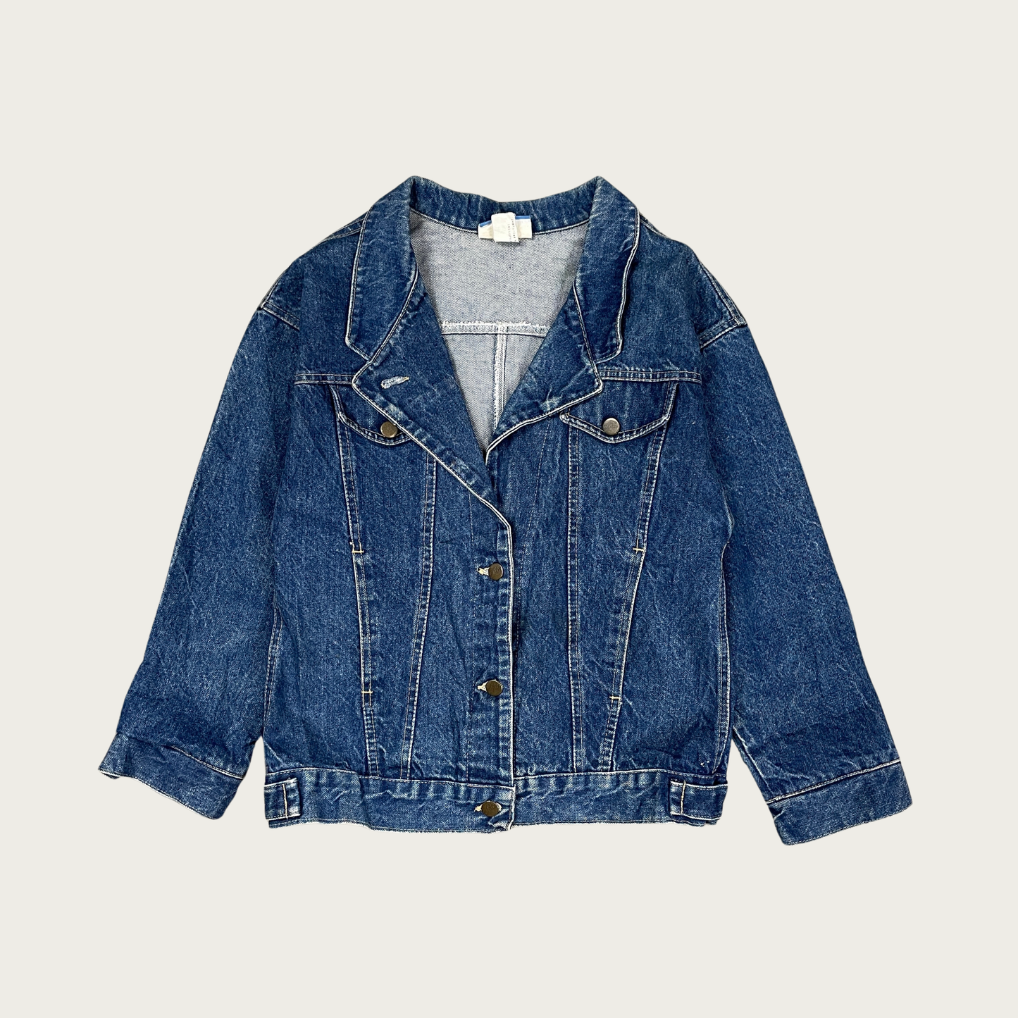 (S) Lapel Collar Denim Jacket