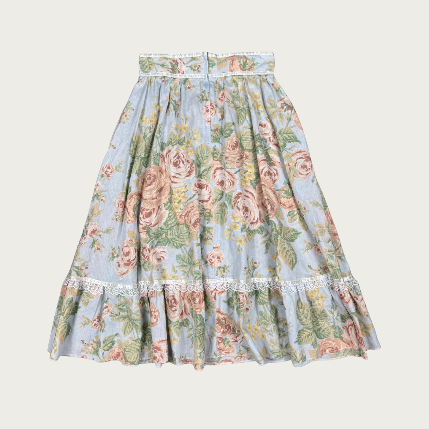 (26") 70s Gunne Sax Pastel Floral Skirt