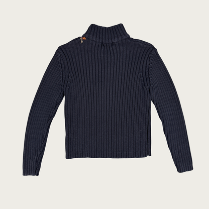 (S/M) Polo Ralph Lauren Black Double Zip Sweater