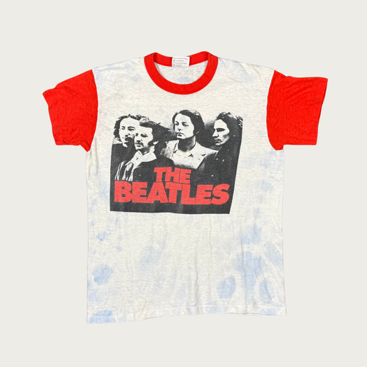 (S) 80s/90s The Beatles Color Block Tie Dye Tee