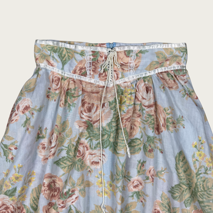 (26") 70s Gunne Sax Pastel Floral Skirt