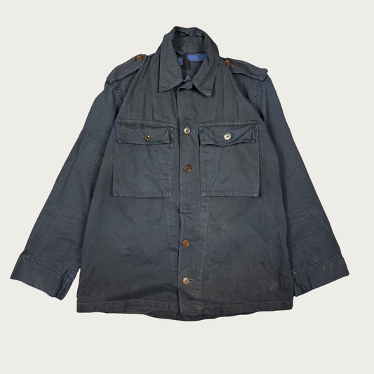(M) 1960s Dutch Overdyed Navy Military Shirt