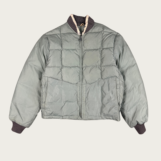 (M) 60s/70s Green Puffer Jacket