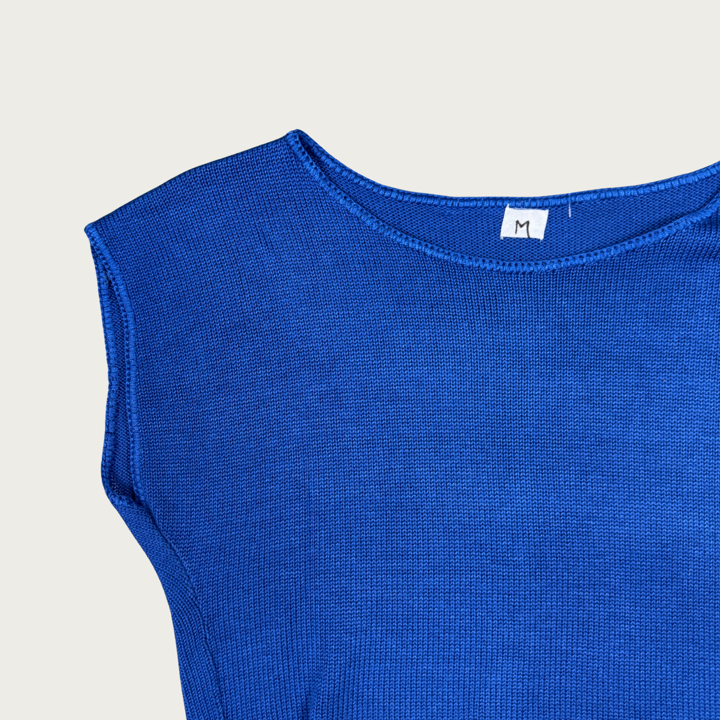 (M) Blue Knit Dolman Top